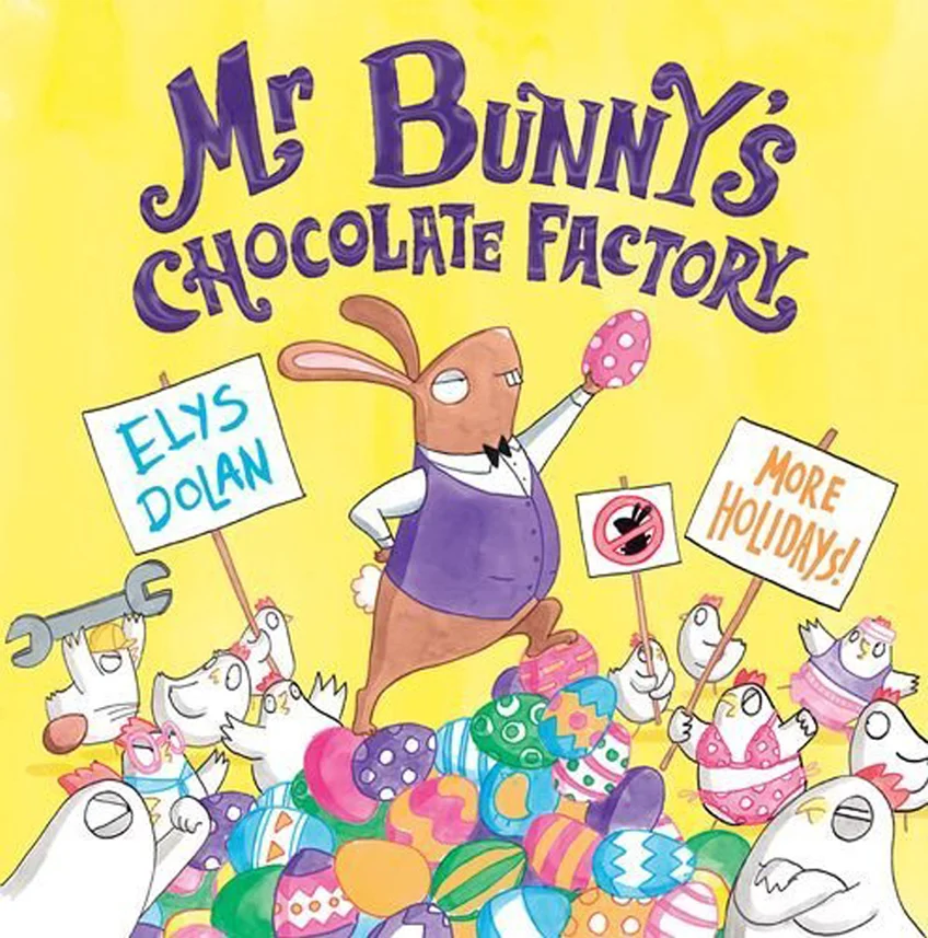 洋書 Curious e and the Bunny Mr Bunny's Chocolate Factory — Elys Dolan